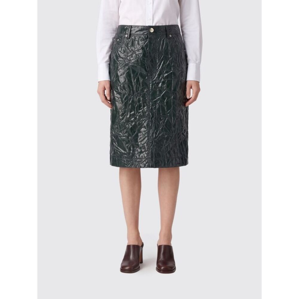 Marni Women Marni Crinkled-Effect Faux Leather Pencil Midi Skirt